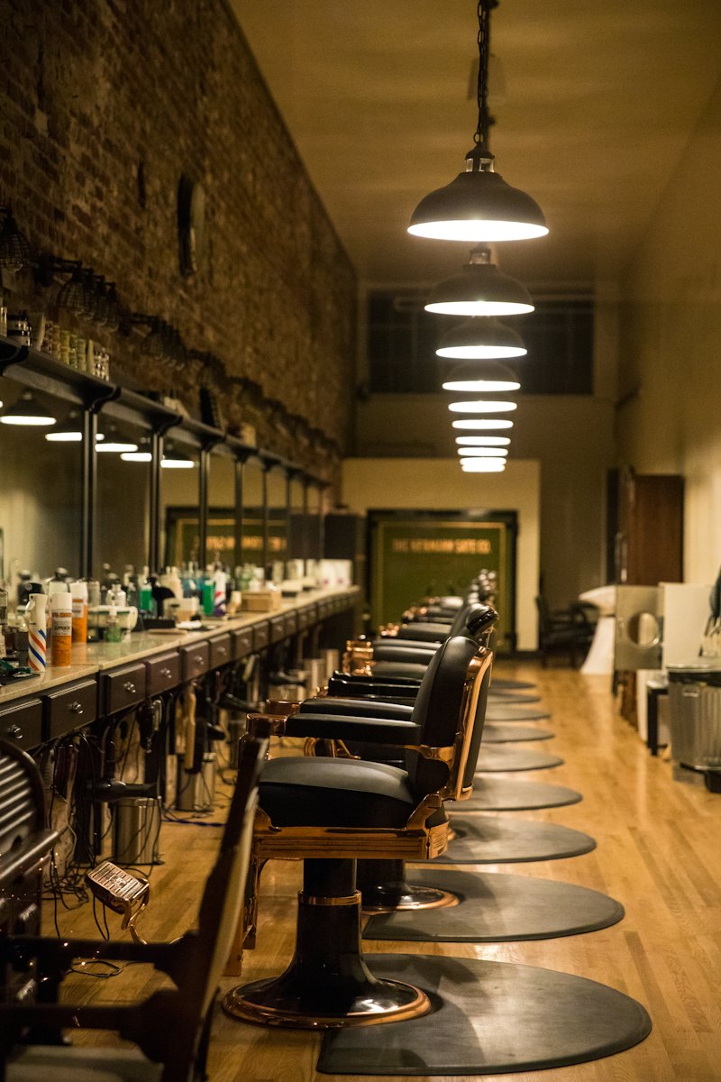 Interior da barbearia